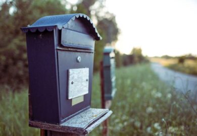 Mailbox with a street address