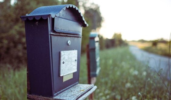 Mailbox with a street address